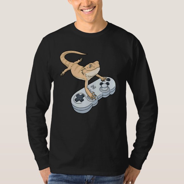 Camiseta Juego de video Dragon con barba Gamer Pagona Beard (Anverso)