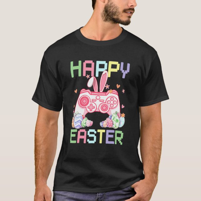 Camiseta Juego de video Easter Bunny Gaming Controller Game (Anverso)