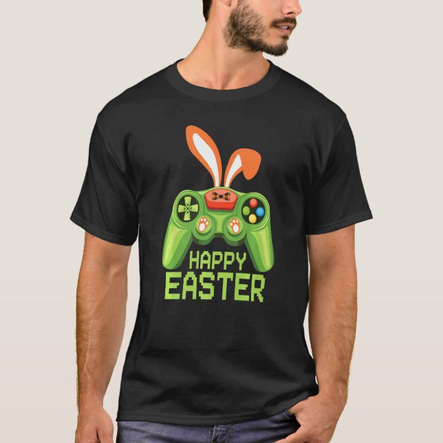 Camiseta Juego de video Easter Bunny Gaming Controller Game (Anverso)