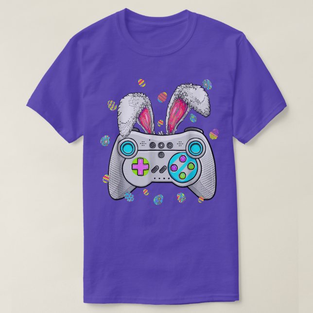 Camiseta Juego de video Easter Bunny Gaming Controller Game (Diseño del anverso)