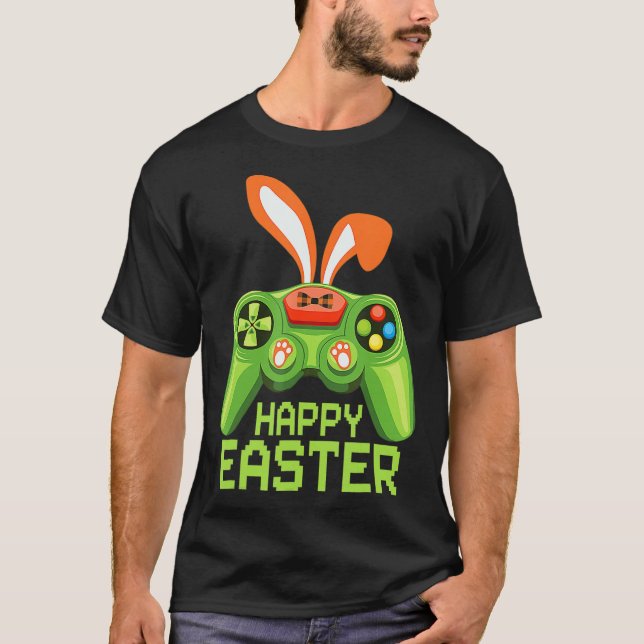 Camiseta Juego de video Easter Bunny Gaming Controller Game (Anverso)