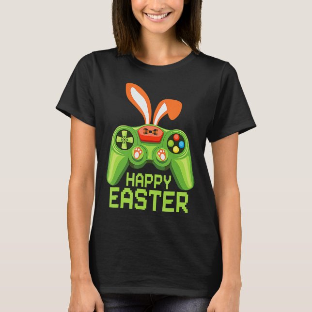 Camiseta Juego de video Easter Bunny Gaming Controller Game (Anverso)