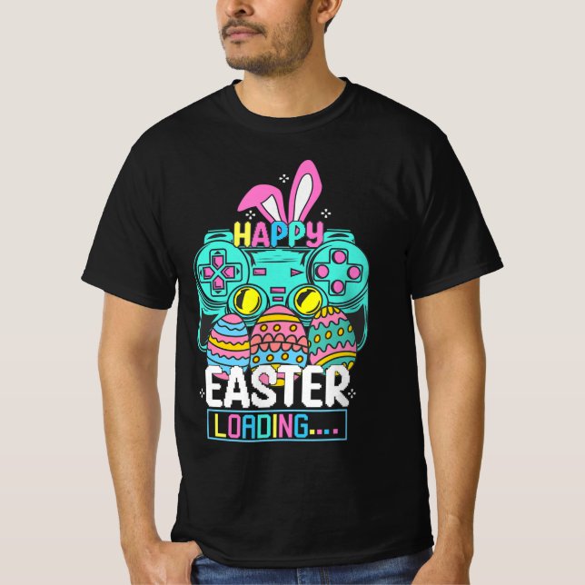 Camiseta Juego de video Easter Bunny Gaming Controller Game (Anverso)
