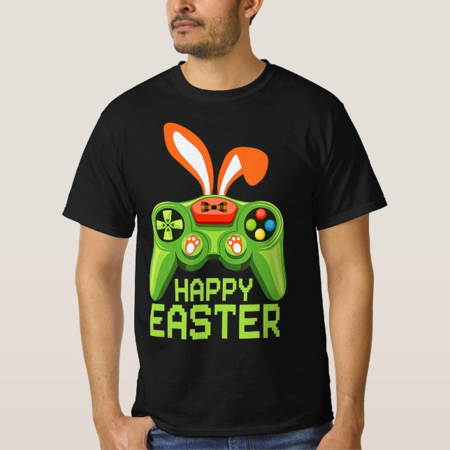 Camiseta Juego de video Easter Bunny Gaming Controller Game (Anverso)