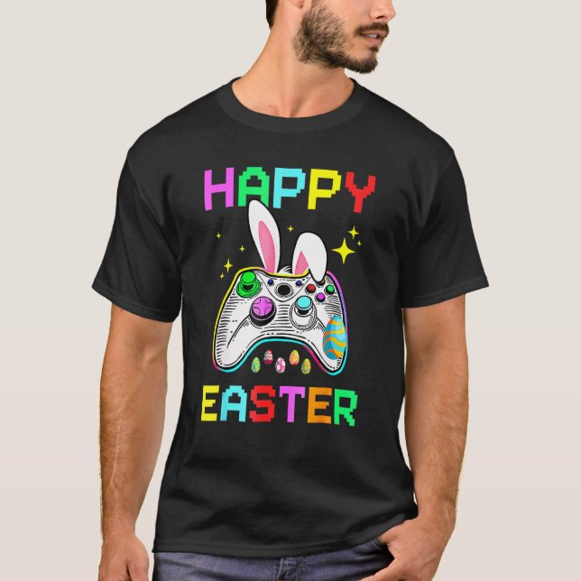 Camiseta Juego de video Easter Bunny Gaming Controller Game (Anverso)