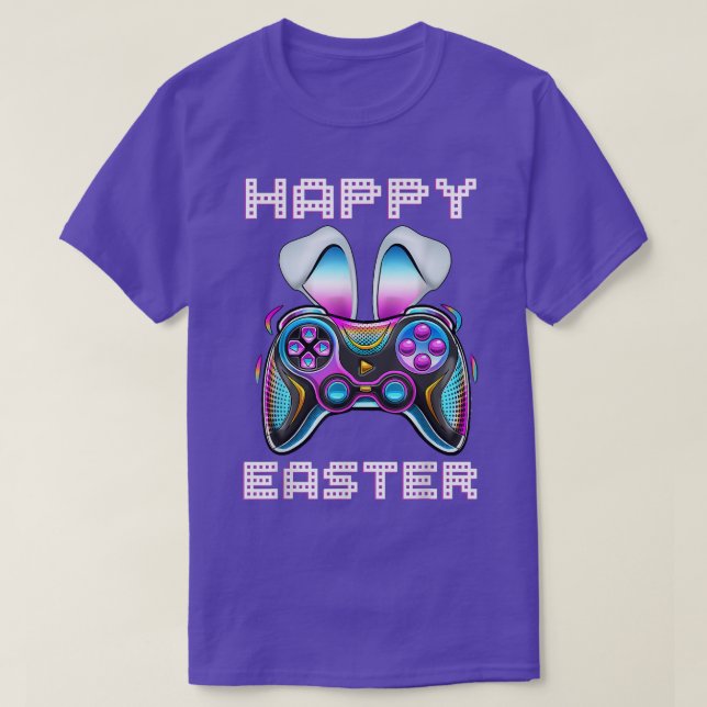 Camiseta Juego de video Easter Bunny Gaming Controller Game (Diseño del anverso)