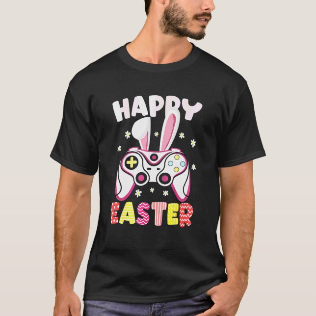 Camiseta Juego de video Easter Bunny Gaming Controller Game (Anverso)