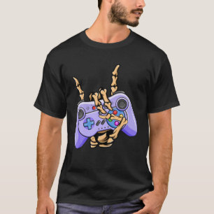 Camiseta Juego de video Gamer Geek Skeleton Funny Gaming Ha