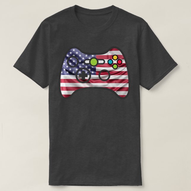 Camiseta Juego de video Gamer USA  (Diseño del anverso)