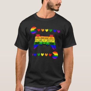 Camiseta Juego de vídeo Gaming Lgbt Q Ally Pride Flag Gamer