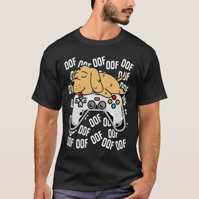Camiseta Juego de video Golden Retriever Noob Oof Kids Boys (Anverso)