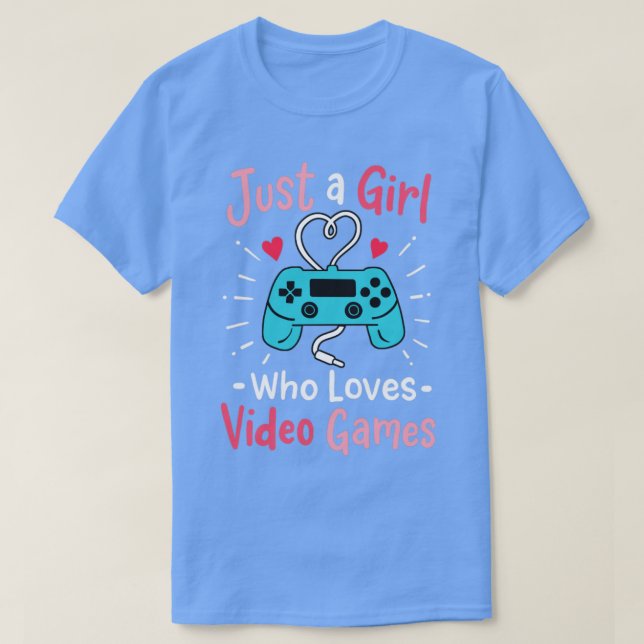 Camiseta Juego de video Juego de juegos de Chica (Diseño del anverso)