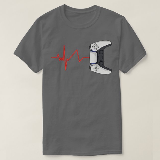 Camiseta Juego de video láser rojo Gamer Heartbeat Gift G (Diseño del anverso)