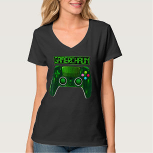 Camiseta Juego de video Leprechaun St Patricks Day Gamer Ki