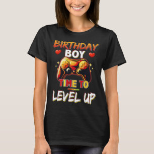 Camiseta Juego de video Level Up Birday Boy