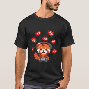 Camiseta Juego de video Red Panda Gamer