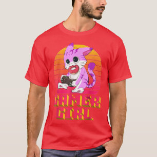 Camiseta Juego de video retro de Chica gamer Kawaii Anime C