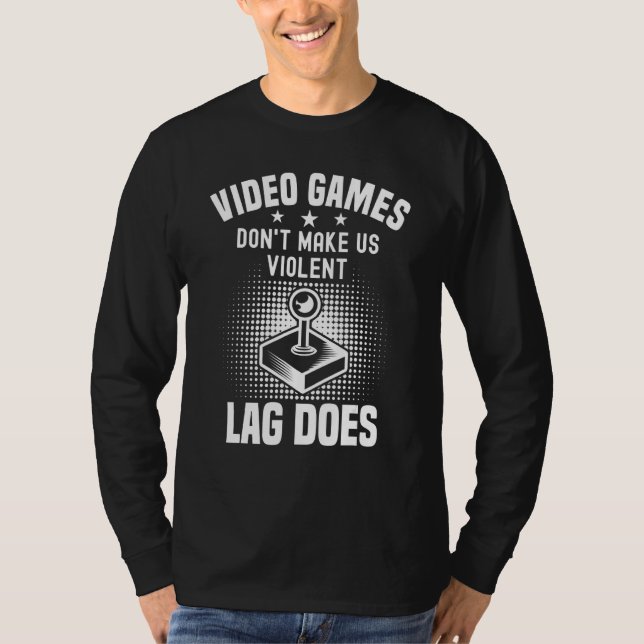 Camiseta Juego de vídeo retro divertido Joystick Control Ga (Anverso)
