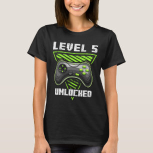 Camiseta Juego de video sin bloquear de nivel 5 Jugador de