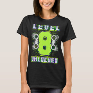 Camiseta Juego de video sin bloquear de nivel 8 Jugador de 