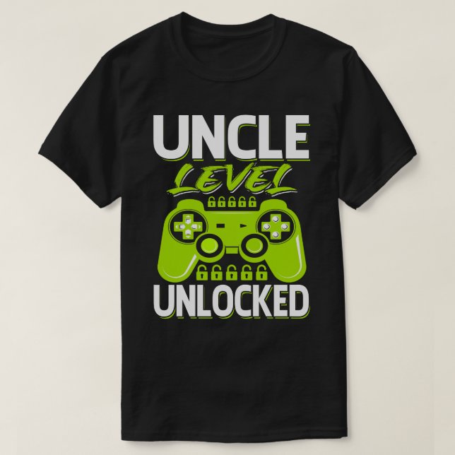 Camiseta Juego de video sin bloquear de nivel tío (Diseño del anverso)