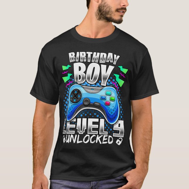 Camiseta Juego de video sin bloquear Nivel 9 Noveno Jugador (Anverso)