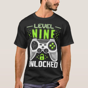 Camiseta Juego de video sin bloquear Nivel 9 Noveno Jugador