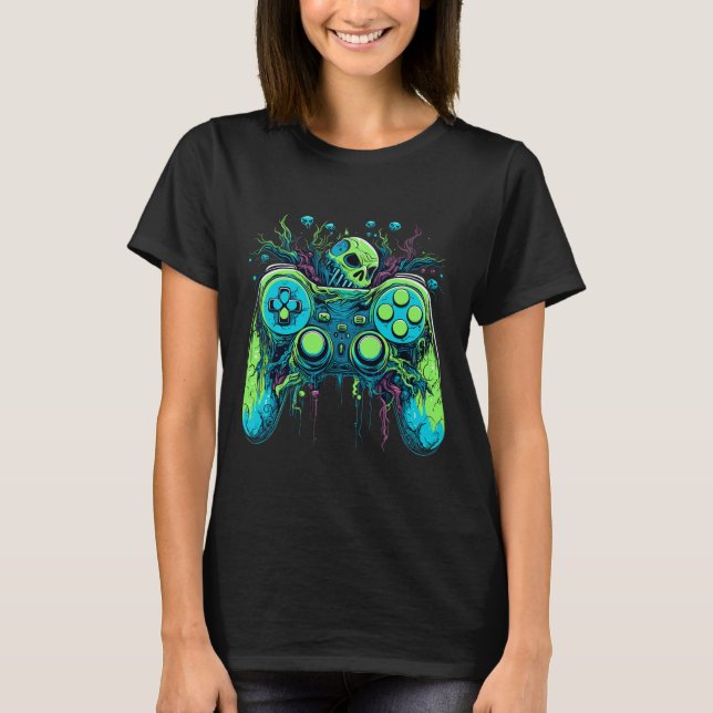 Camiseta Juego de vídeo Spooky Guay Gaming Controller 1 (Anverso)