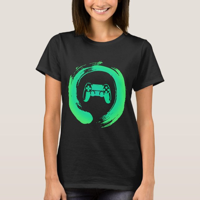 Camiseta Juego de video Zen Gamer Monk Jugador de alto nive (Anverso)