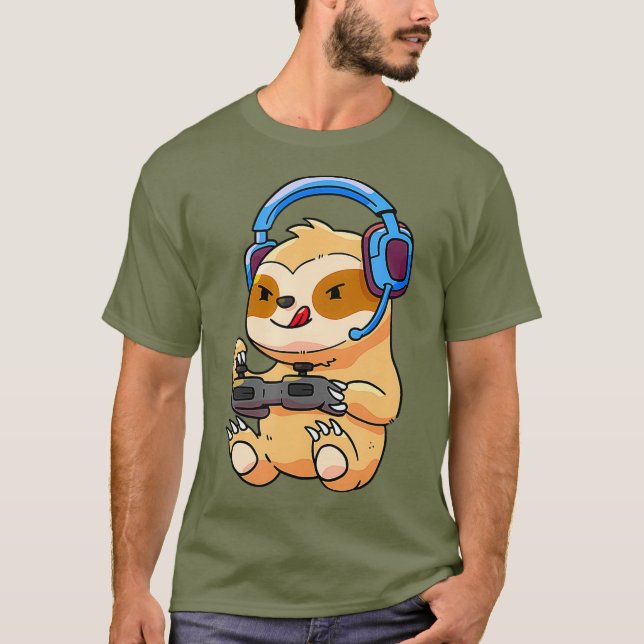 Camiseta Juego de videojuegos de Sloth Gaming Sloths (Anverso)
