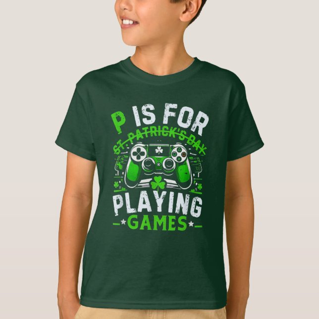 Camiseta Juego de videojuegos Día de San Patrón (Anverso)