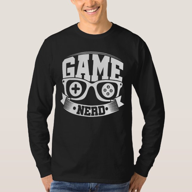 Camiseta Juego De Videojuegos Pc Con Control Nerd (Anverso)