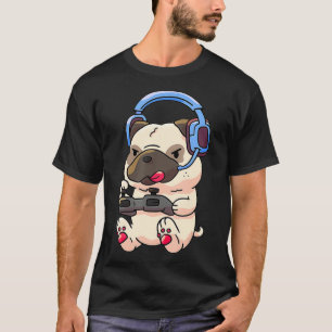 Camiseta Juego de videojuegos Pug Gaming Pugs
