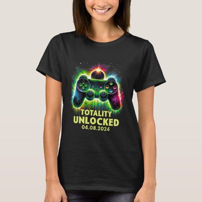 Camiseta Juego de videojuegos Solar Eclipse 2024 (Anverso)