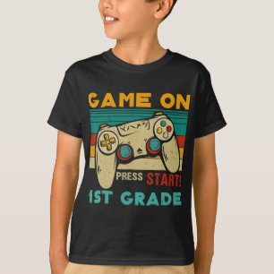 Camiseta Juego de Vintage al pulsar Inicio 1er Grado Gamer