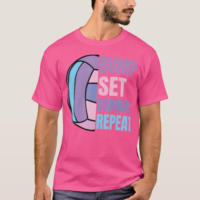 Camiseta Juego de voleibol de chicas dominan la repetición  (Anverso)