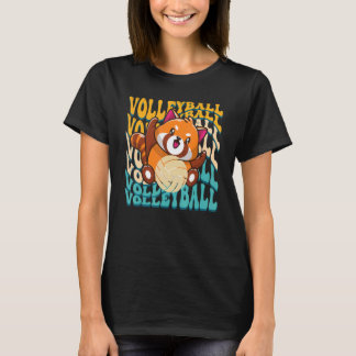 Camiseta Juego de voleibol Día Vibes Voleibol Red Panda Gam