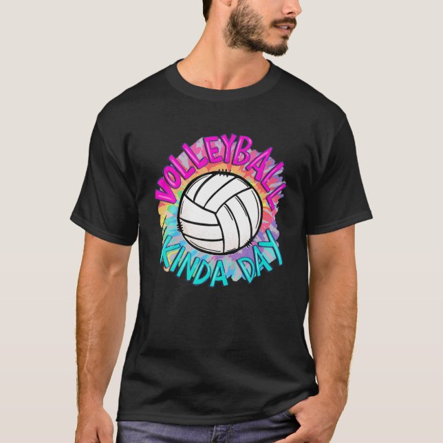 Camiseta Juego de voleibol Kind Day Tie Dye Love Volleyball (Anverso)