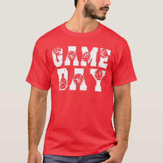 Camiseta Juego de vóley día de juego Regalos de fans de vol