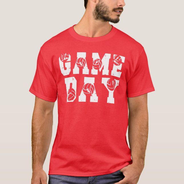 Camiseta Juego de vóley día de juego Regalos de fans de vol (Anverso)