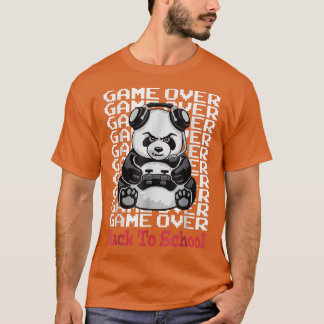 Camiseta Juego De Vuelta A La Escuela Funny Panda Bear Game