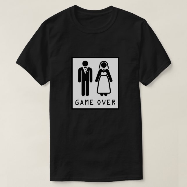 Camiseta Juego dedicado o casado sobre novia y novio (Diseño del anverso)