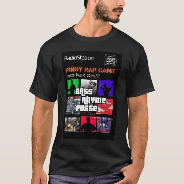 Camiseta Juego del rap de Pinoy (negro) (Anverso)