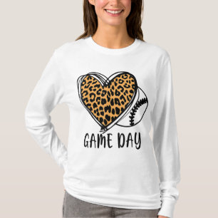 Camiseta Juego Día de béisbol Vida de Softball Vida Leopard