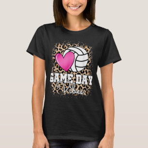 Camiseta Juego Día de voleibol Leopardo Imprimir mujeres Mu