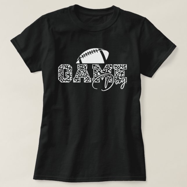 Camiseta Juego Día Vibes Domingo Fútbol Impresión Blanca (Diseño del anverso)