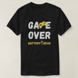 Camiseta Juego Divertido Batería Muerta Arte