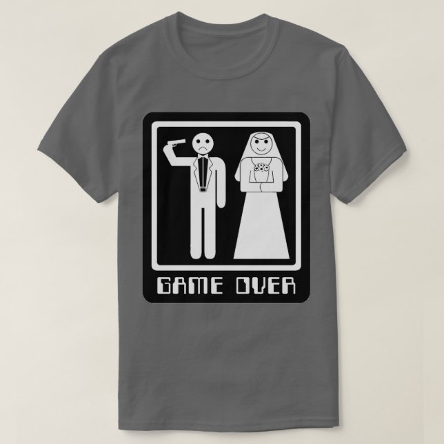Camiseta Juego divertido de boda sobre 2 (Diseño del anverso)