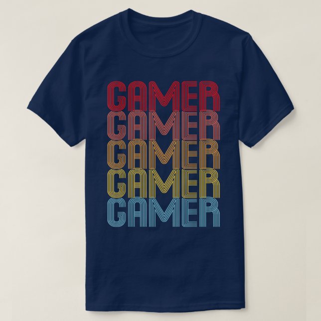 Camiseta Juego divertido de Gamer Retro 70 (Diseño del anverso)