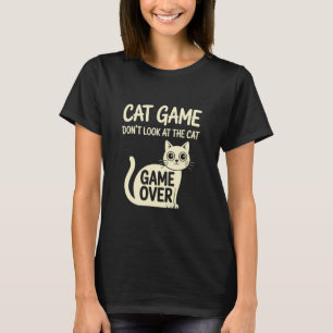 Camiseta Juego divertido de gatos, no mires al gato, meme h